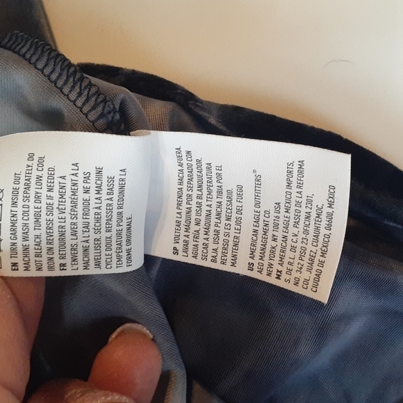 American Eagle Outfitter Womens Shirt Fairygrunge Whimsigoth Witchy Velvet Large - Picture 9 of 11